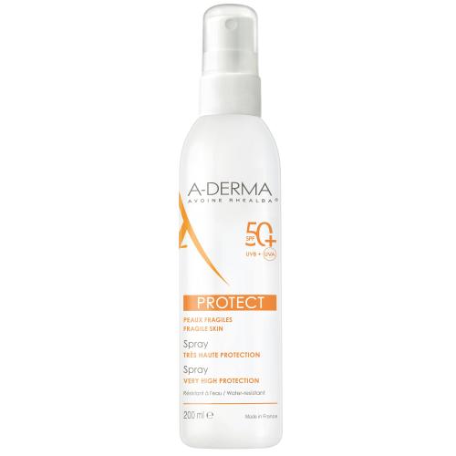 A-Derma Protect Spray Spf50+ for Face & Body Αντηλιακό Spray Πολύ Υψηλής Προστασίας Προσώπου Σώματος 200ml